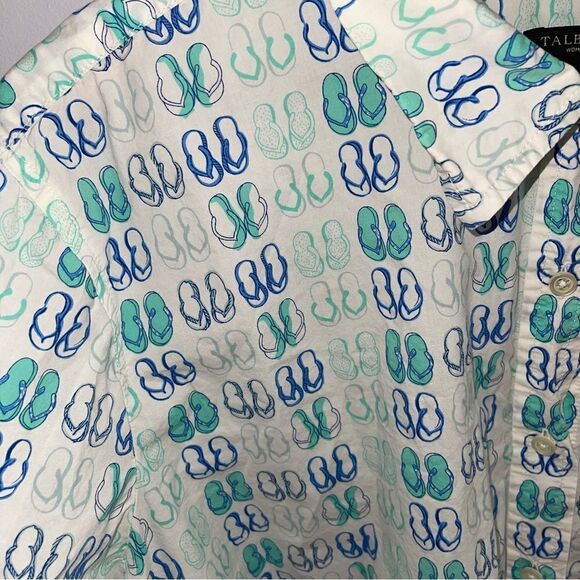 Talbots Button down collared long sleeve Top/Blouse Sandals Flip Flops 🩴 - Picture 6 of 6
